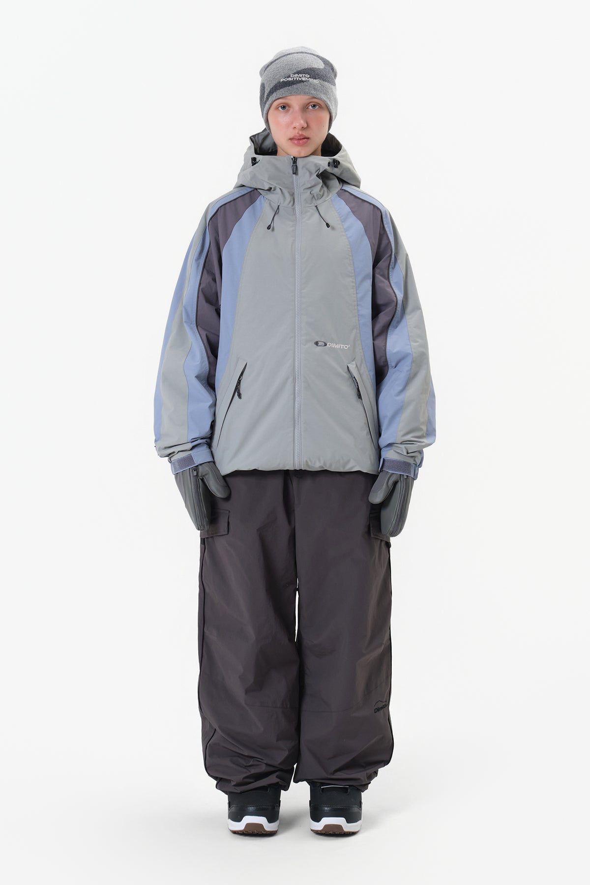 VERT WAVE PADDED JACKET SAGE GREY