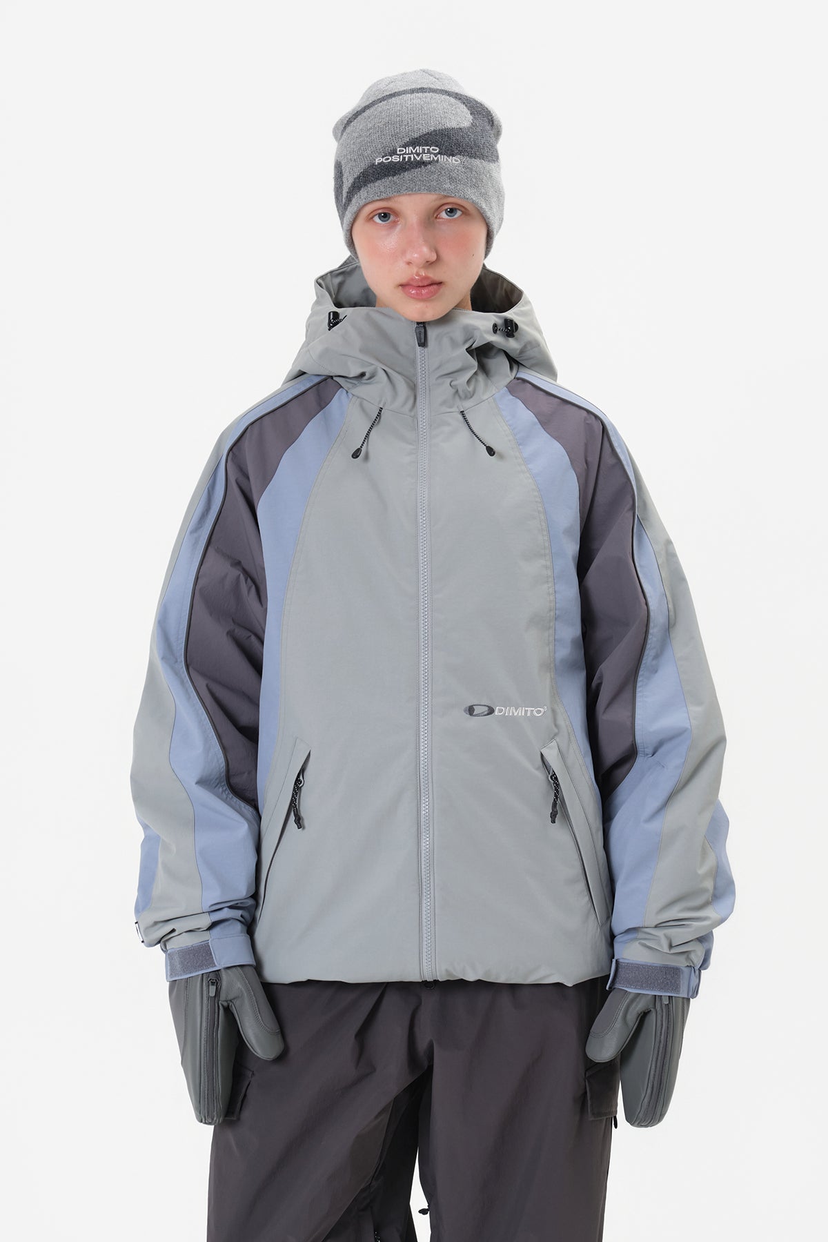 VERT WAVE PADDED JACKET SAGE GREY