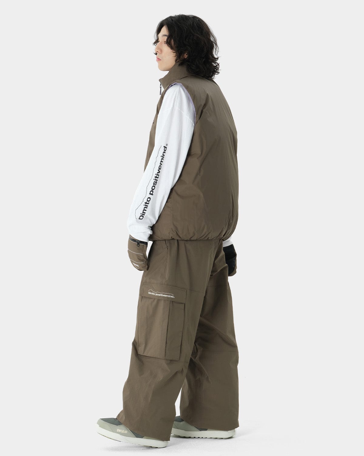 a　Dimito CARGO POCKET PANTS NWOT Unisex Dimito Cargo Pocket Snowboard Pants $166 XL sand