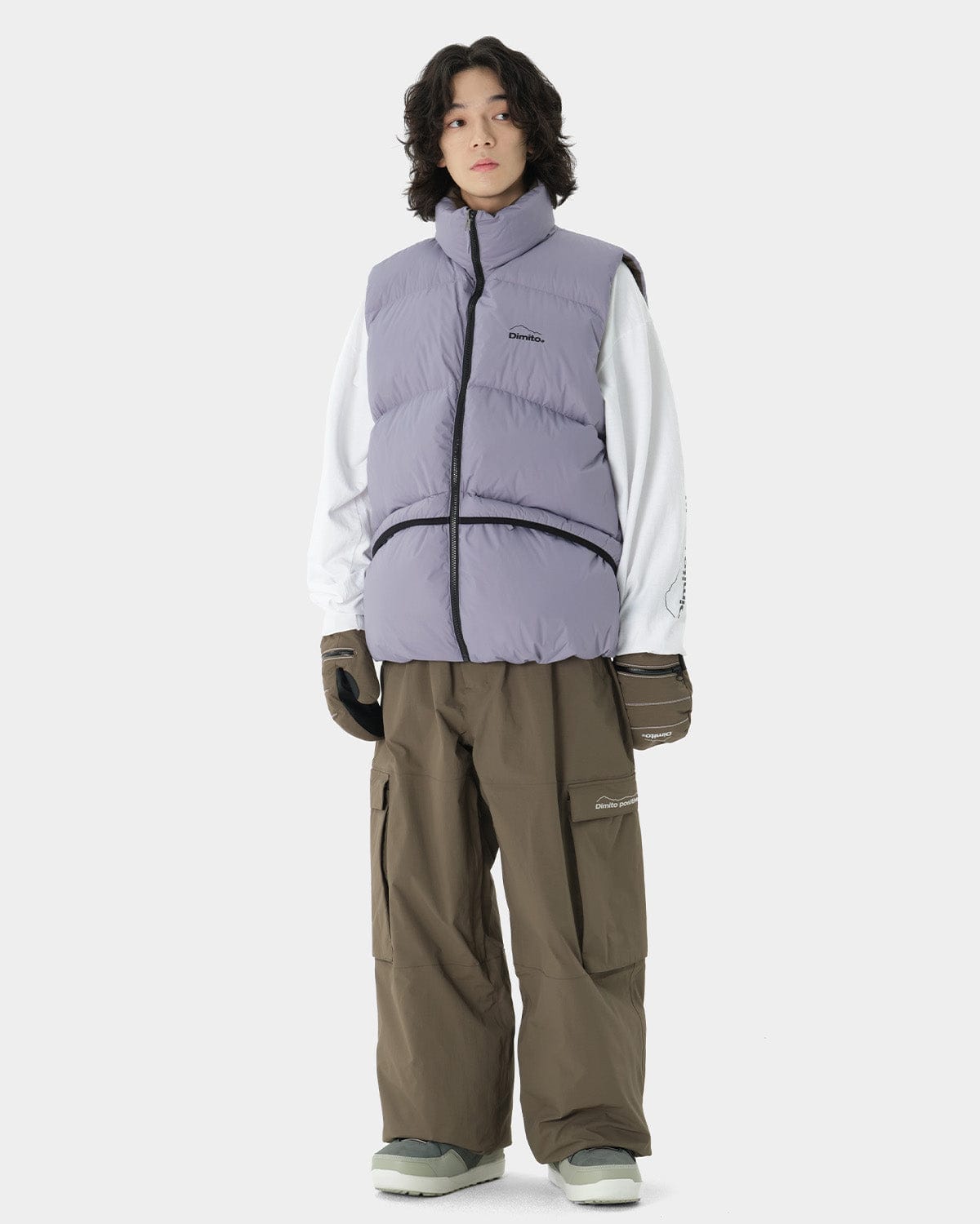 a　Dimito CARGO POCKET PANTS NWOT Unisex Dimito Cargo Pocket Snowboard Pants $166 XL sand