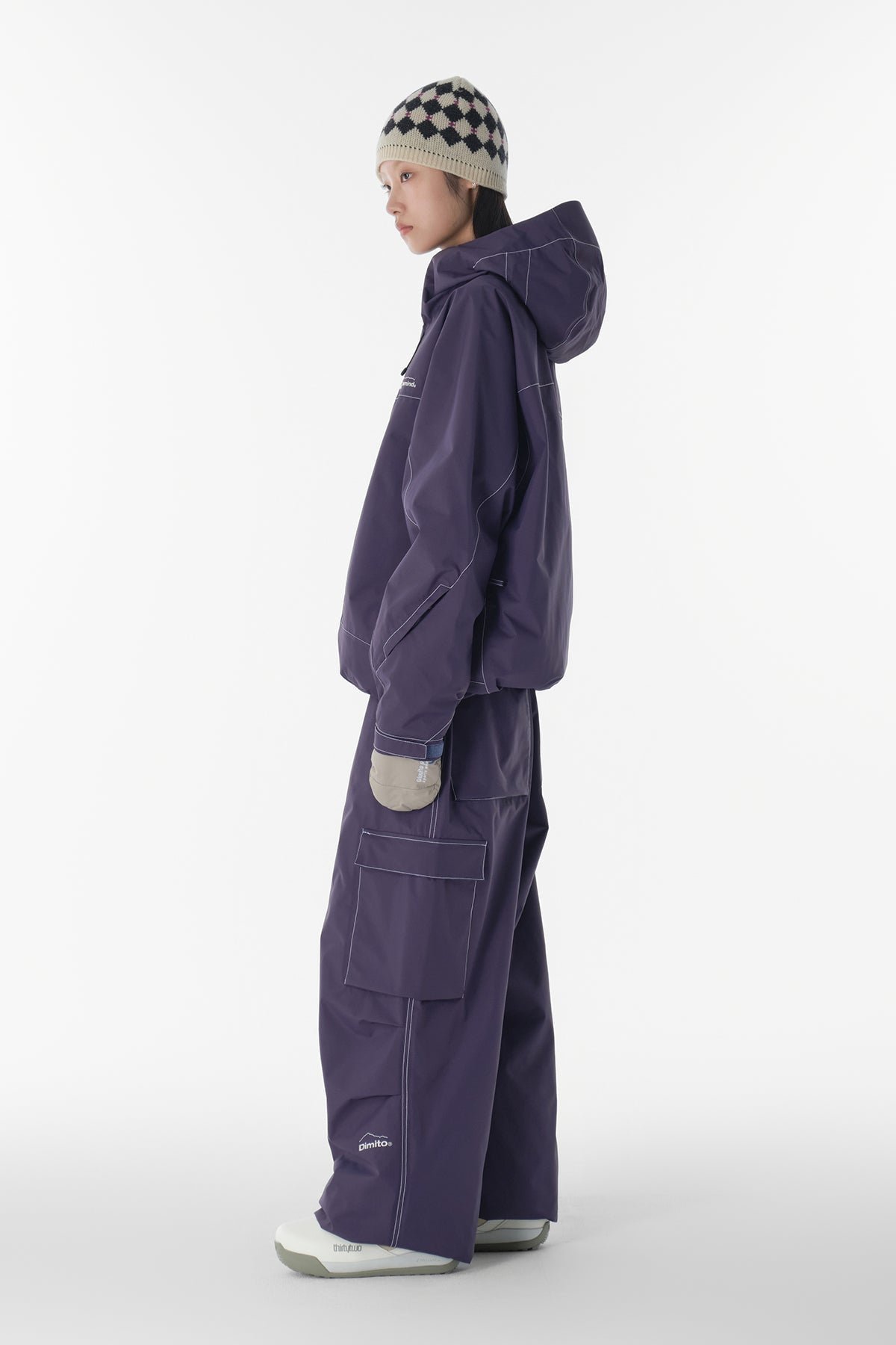 [INVITED] WORKS LINE PANTS (WIDE FIT LV.1) GRAPE