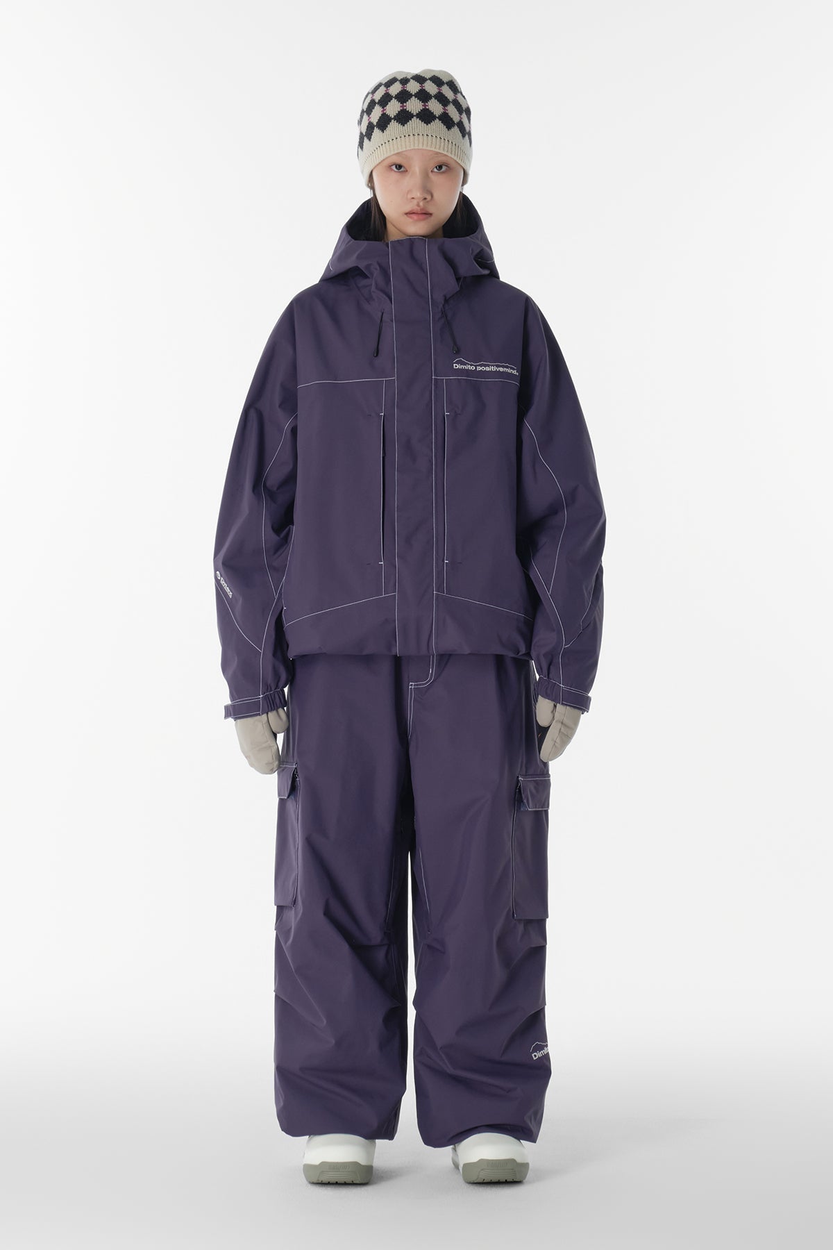 [INVITED] WORKS LINE PANTS (WIDE FIT LV.1) GRAPE